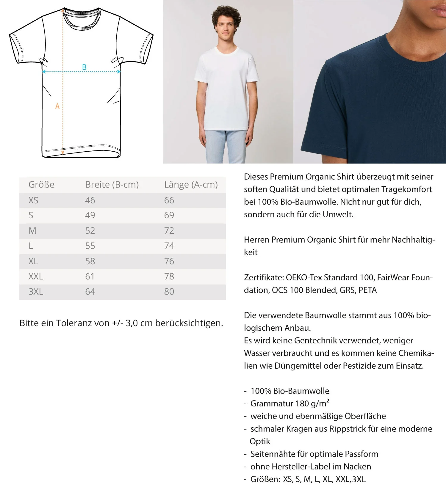 Ganz ehrlich? is mir egal.. · Herren Premium Bio T-Shirt - Image 6