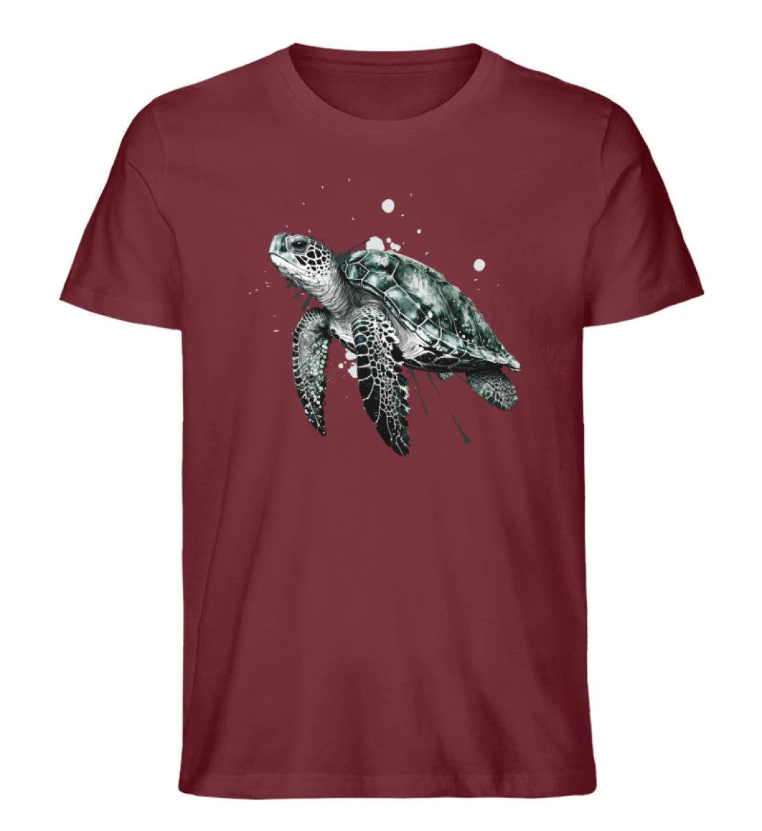 Schildkröte Wasserfarben · Herren Premium Bio T-Shirt - Image 4