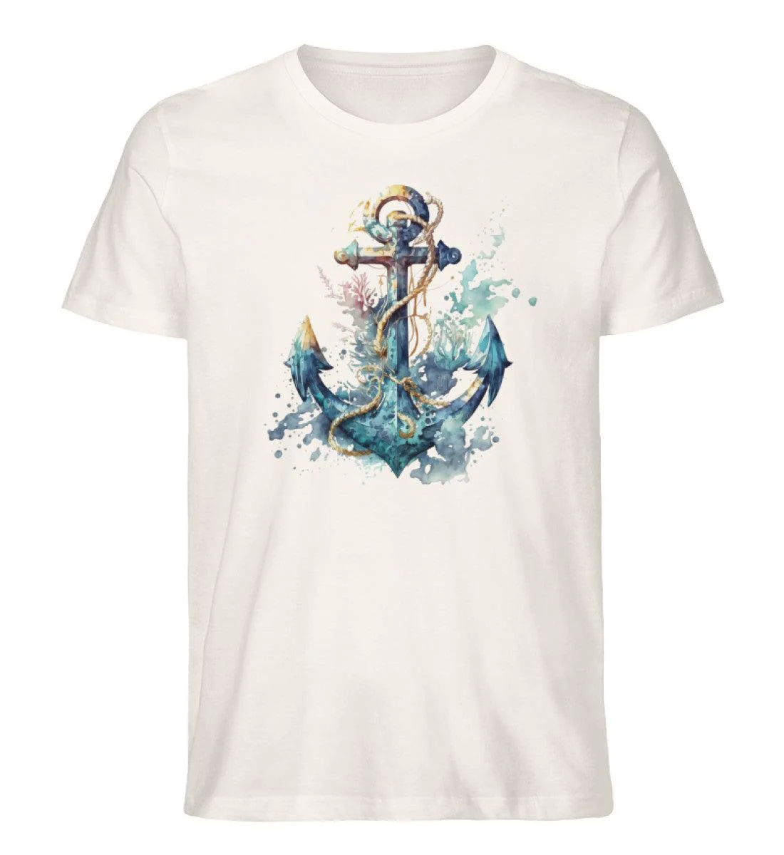 Anker Wasserfarben · Herren Premium Bio T-Shirt - Image 2