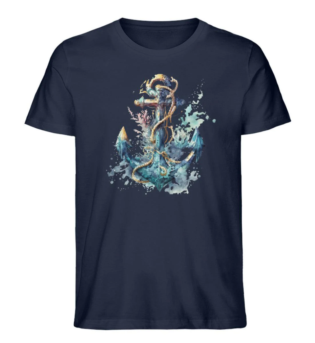 Anker Wasserfarben · Herren Premium Bio T-Shirt - Image 4