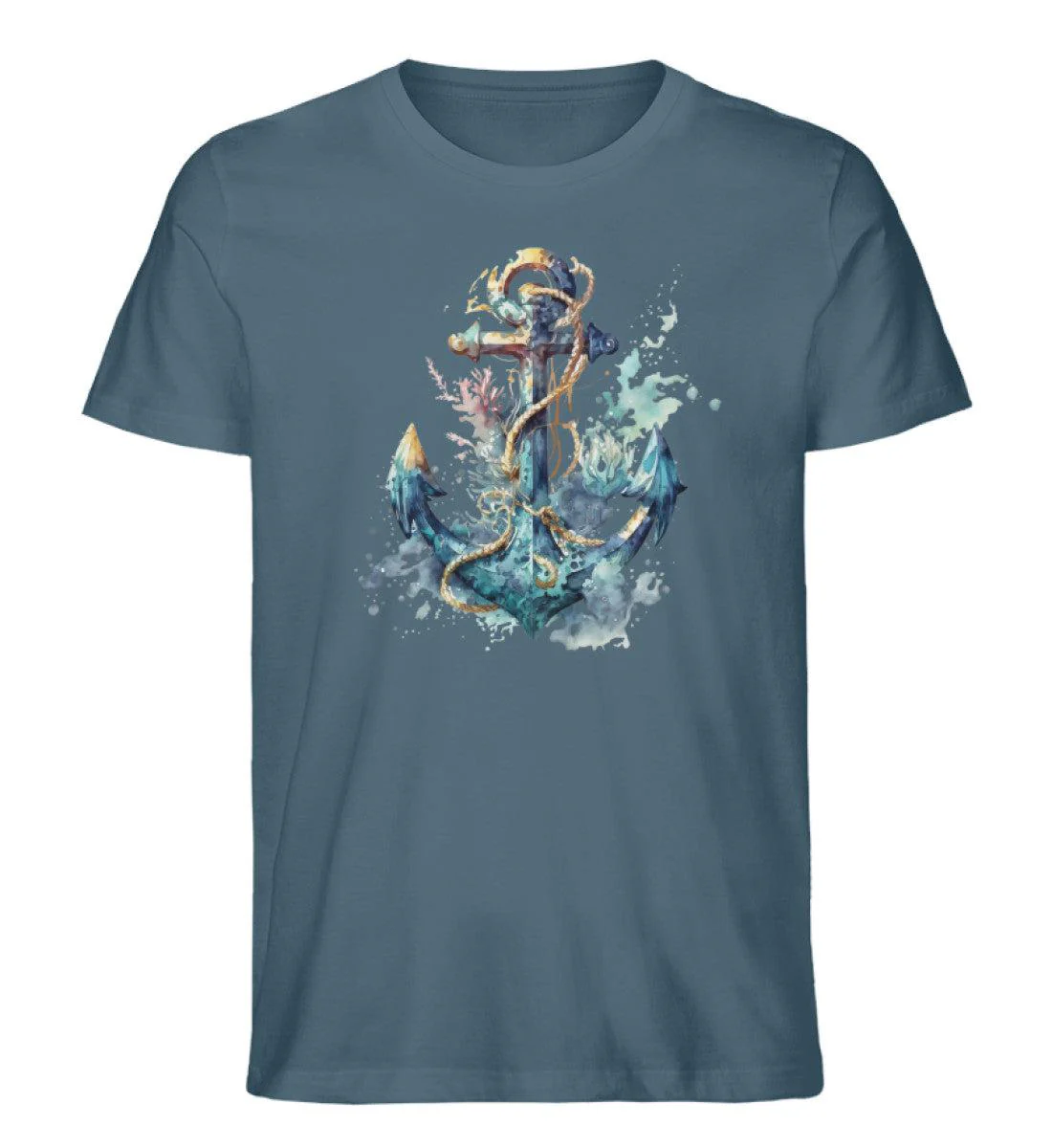 Anker Wasserfarben · Herren Premium Bio T-Shirt - Image 5