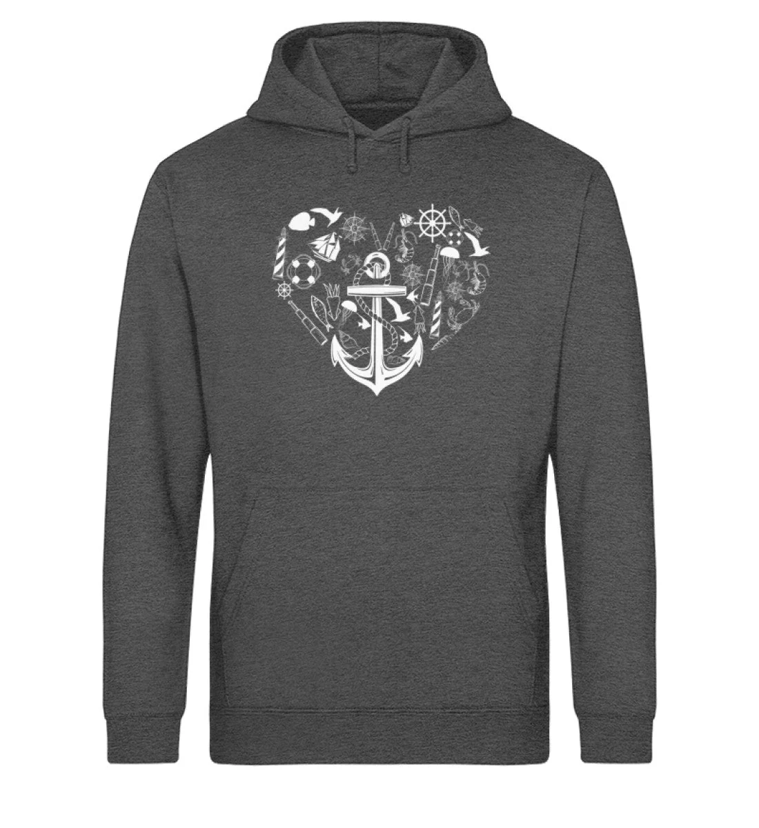 Herz Symbole · Unisex Bio Hoodie - Image 4