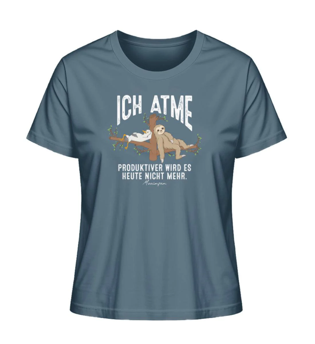 Ich atme Möwe Faultier   · Damen Premium Bio T-Shirt 2.0 - Image 4
