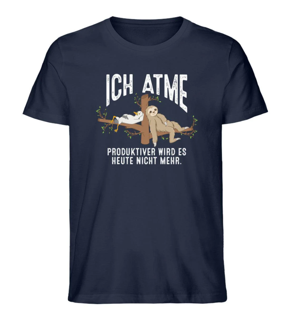 Ich atme Möwe Faultier  · Herren Premium Bio T-Shirt - Image 5