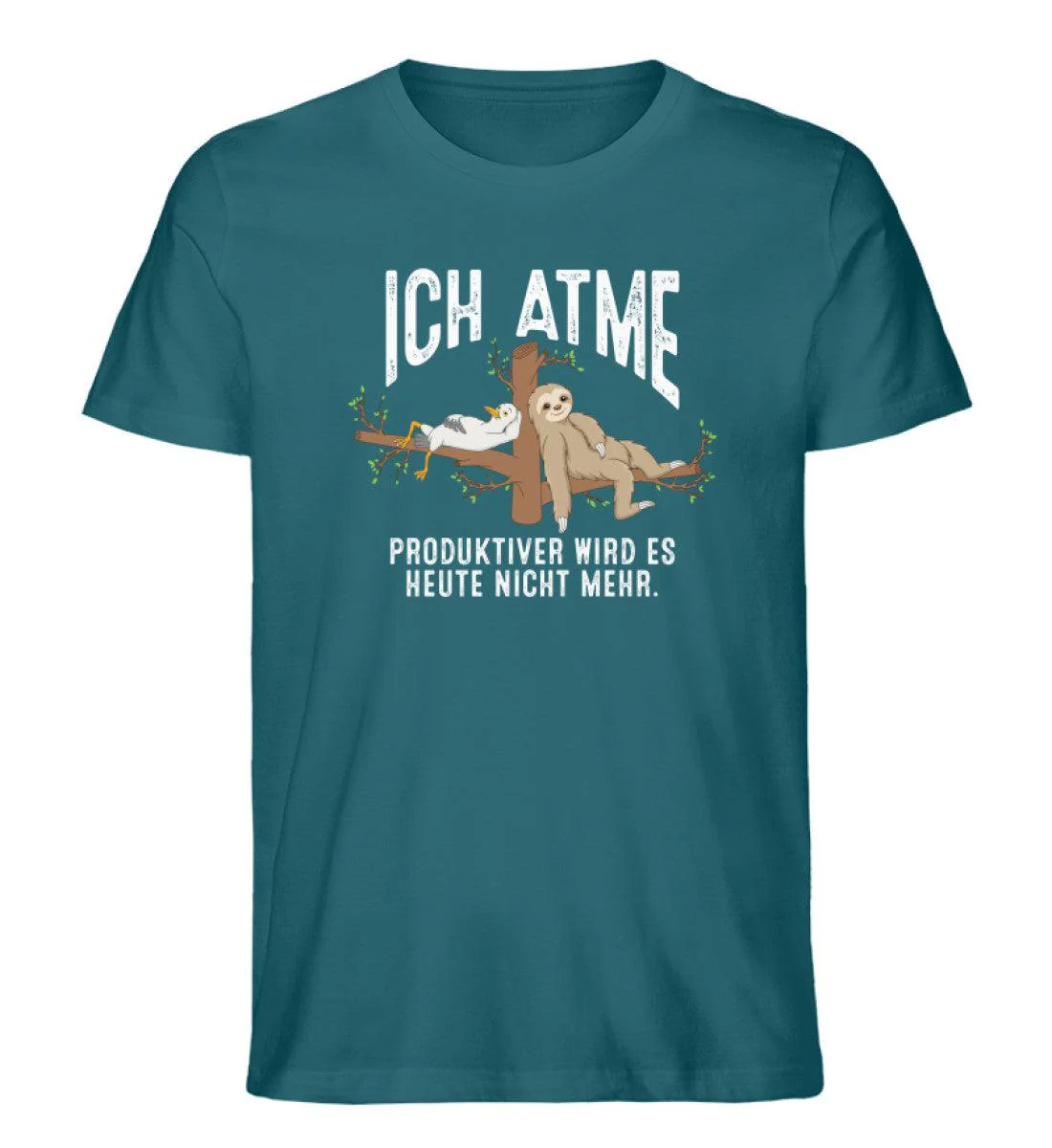 Ich atme Möwe Faultier  · Herren Premium Bio T-Shirt - Image 6