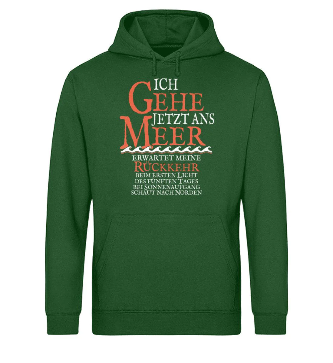 Ich gehe jetzt ans Meer · Unisex Bio Hoodie - Image 3
