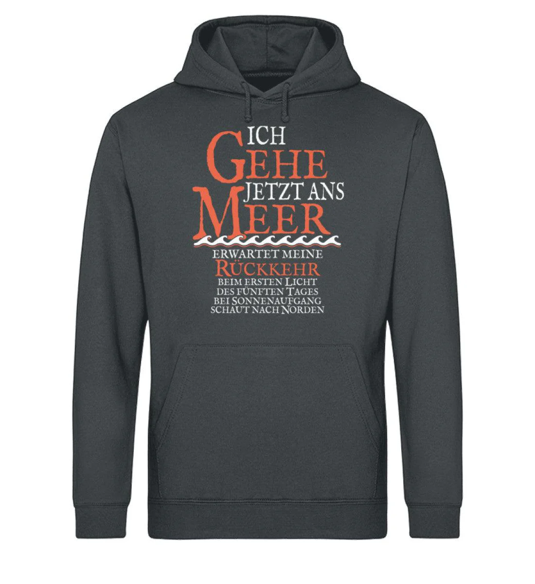 Ich gehe jetzt ans Meer · Unisex Bio Hoodie - Image 4