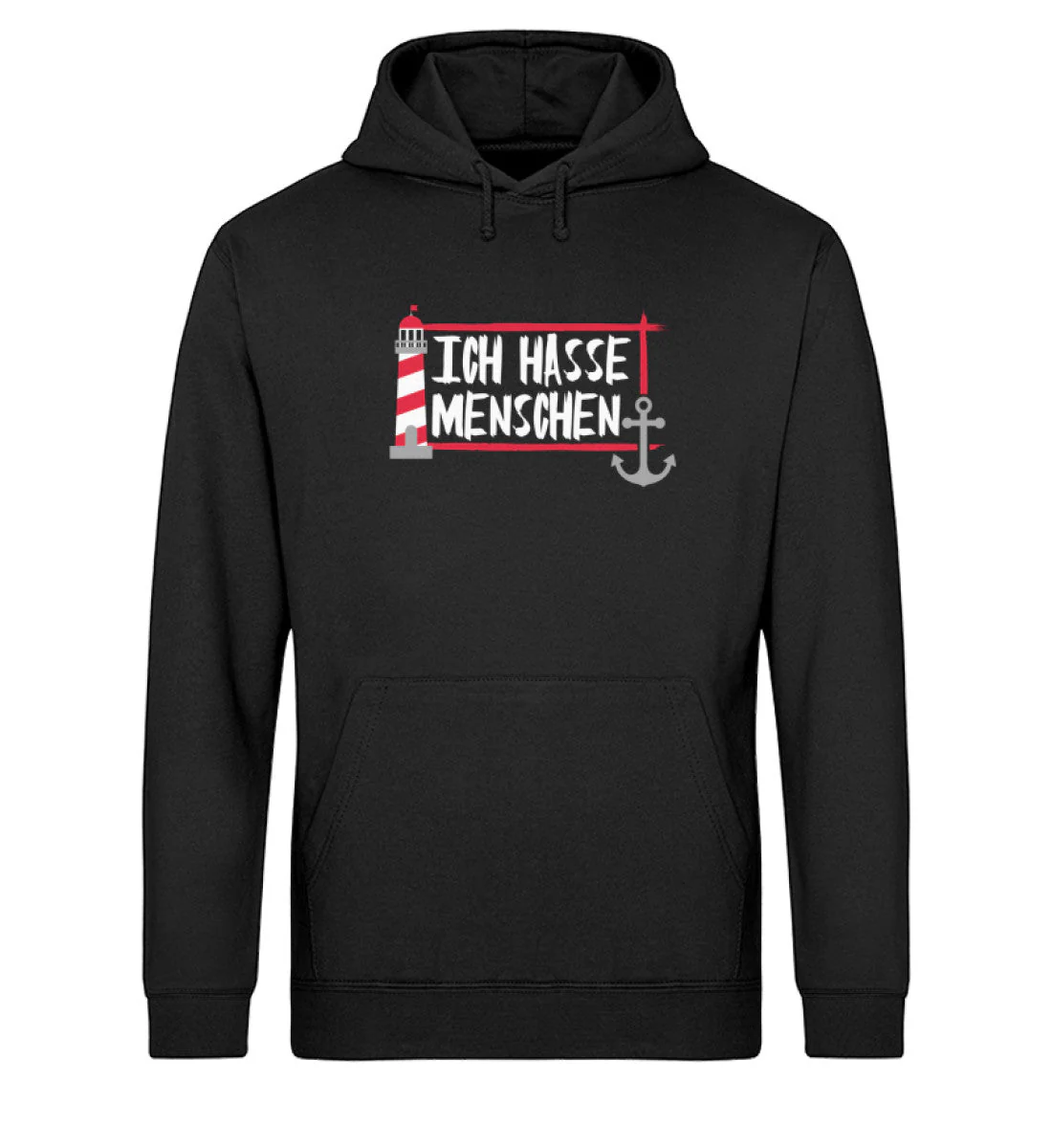 Ich hasse Menschen · Unisex Bio Hoodie