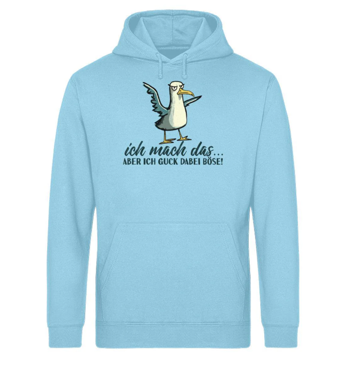 Ich mach das... guck aber böse · Unisex Bio Hoodie - Image 3