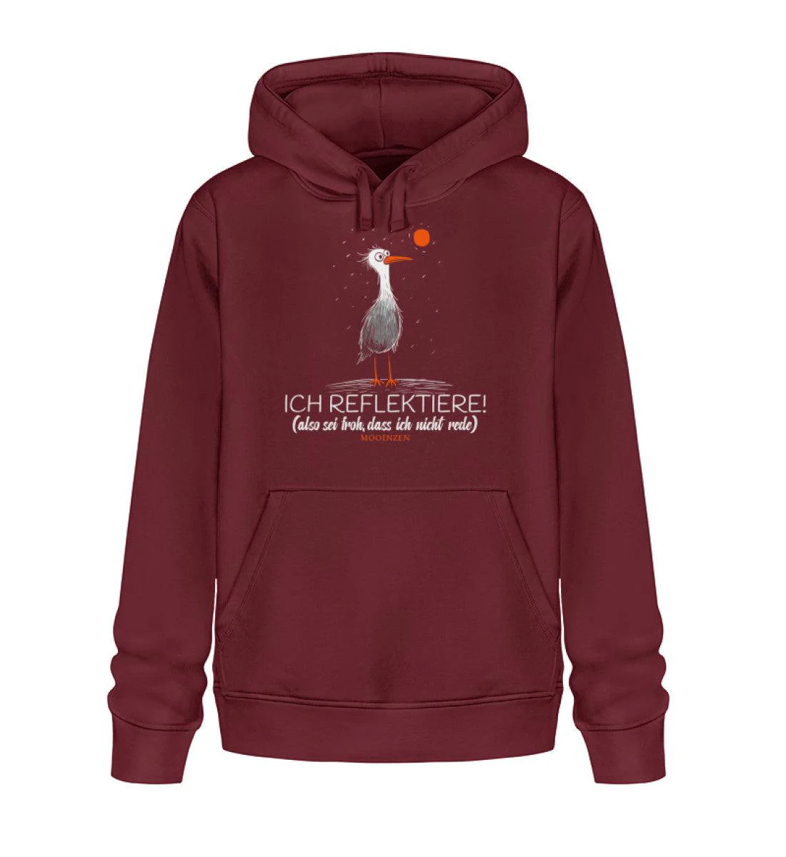 Ich reflektiere.. sei froh, dass ich nicht rede! · Unisex Bio Hoodie - Image 3