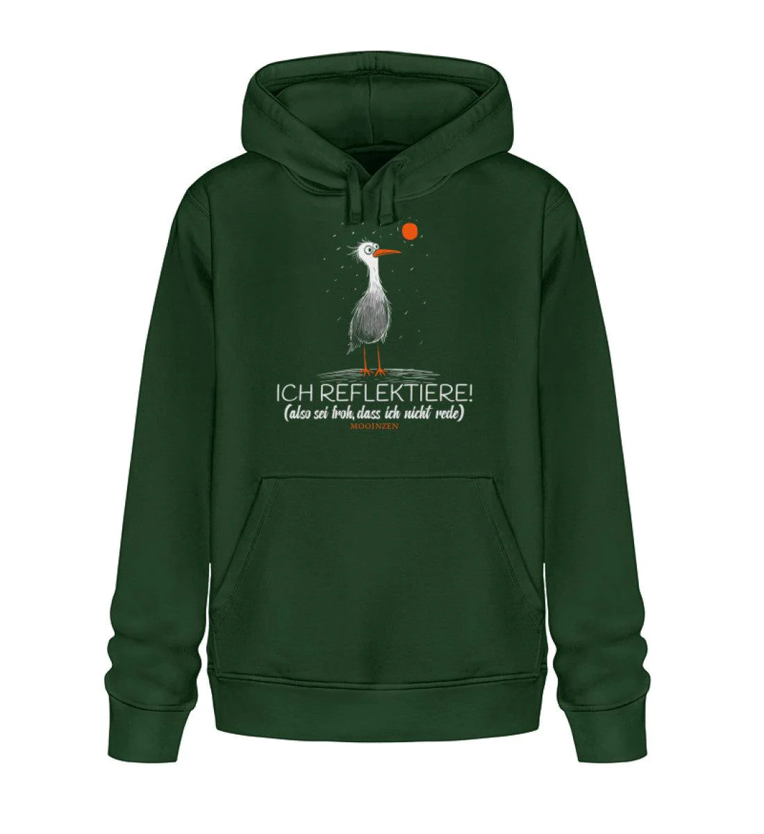 Ich reflektiere.. sei froh, dass ich nicht rede! · Unisex Bio Hoodie - Image 4
