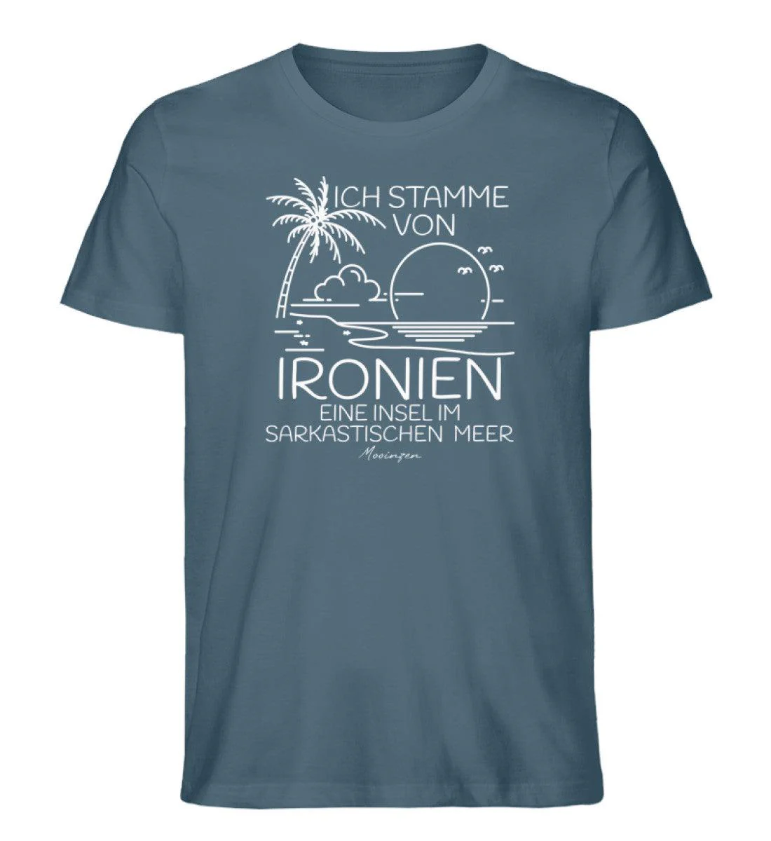 Ich stamme von Ironien Sarkastischen Meer · Herren Premium Bio T-Shirt - Image 3