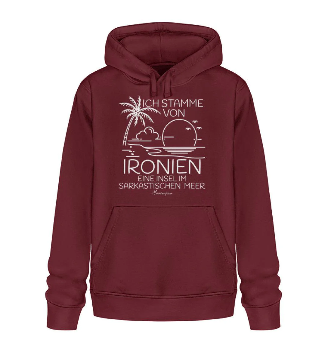 Ich stamme von Ironien Sarkastischen Meer · Unisex Bio Hoodie - Image 3