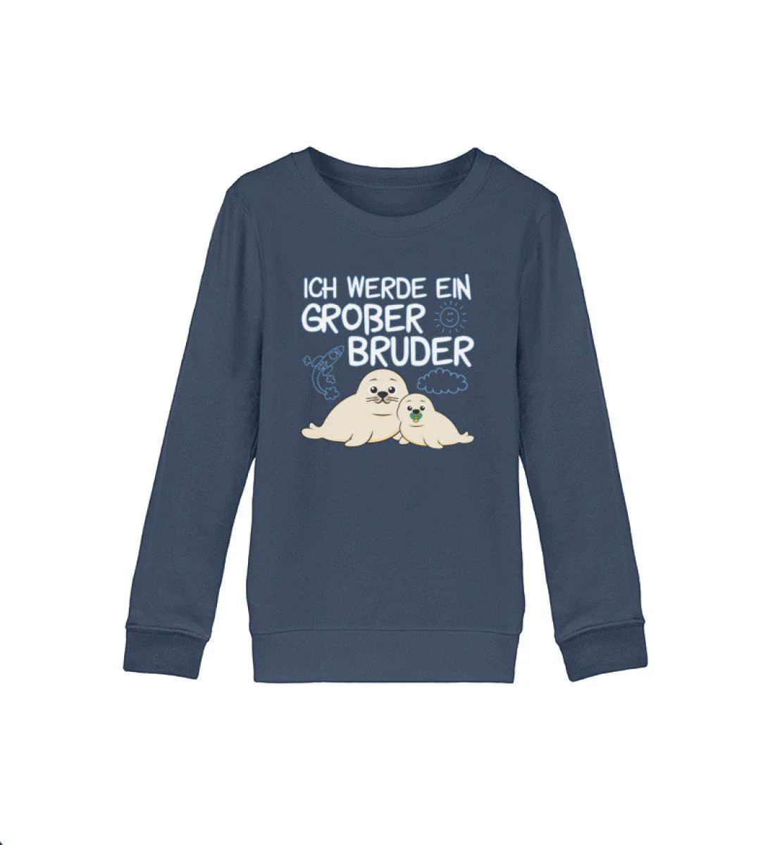 Ich werde ein Großer Bruder · Kinder Premium Bio Sweatshirt - Image 2