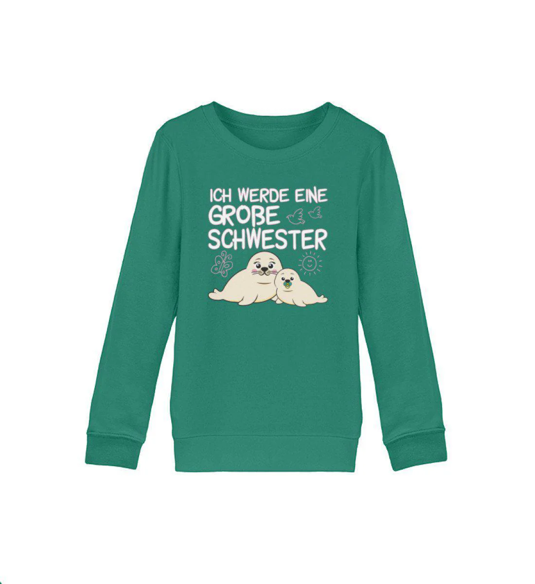 Ich werde eine große Schwester · Kinder Premium Bio Sweatshirt - Image 3