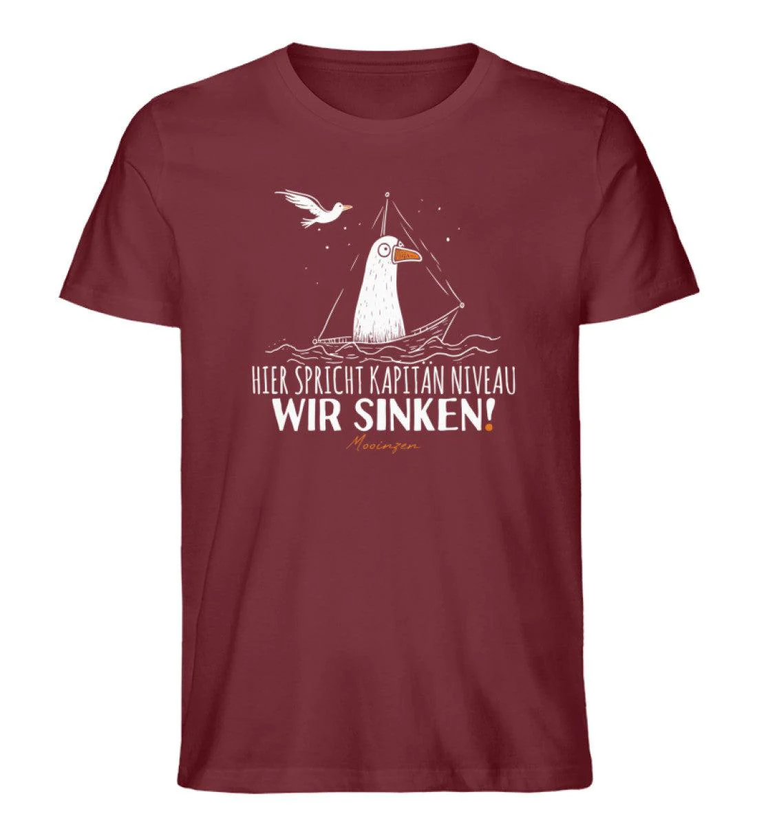 Kapitän Niveau wir sinken  · Herren Premium Bio T-Shirt - Image 3