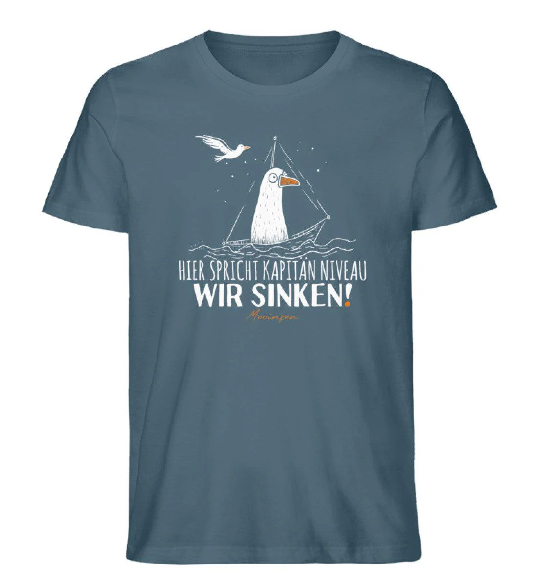 Kapitän Niveau wir sinken  · Herren Premium Bio T-Shirt - Image 4