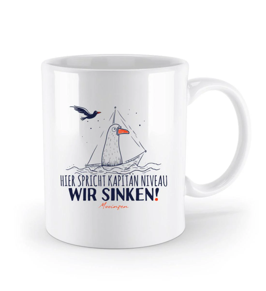 Kapitän Niveau wir sinken · Keramik Tasse weiß - Image 2