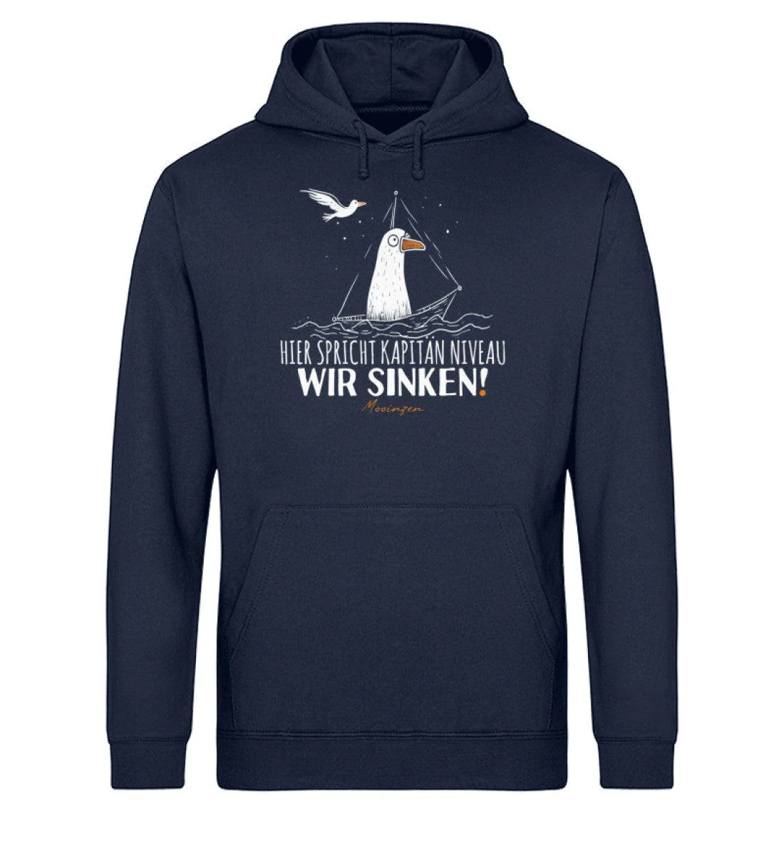 Kapitän Niveau wir sinken  · Unisex Bio Hoodie - Image 2
