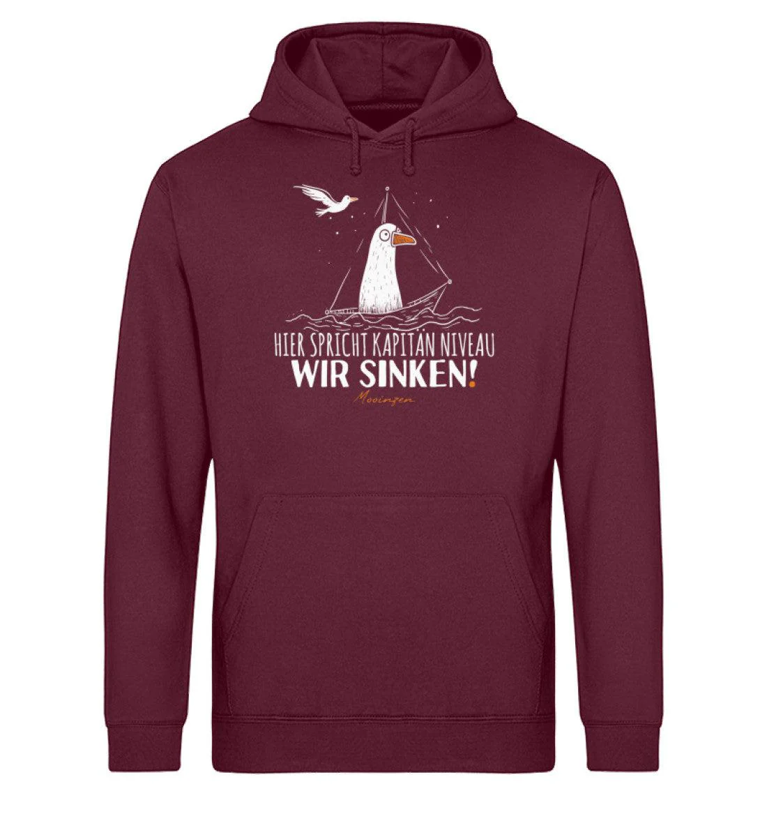 Kapitän Niveau wir sinken  · Unisex Bio Hoodie - Image 3