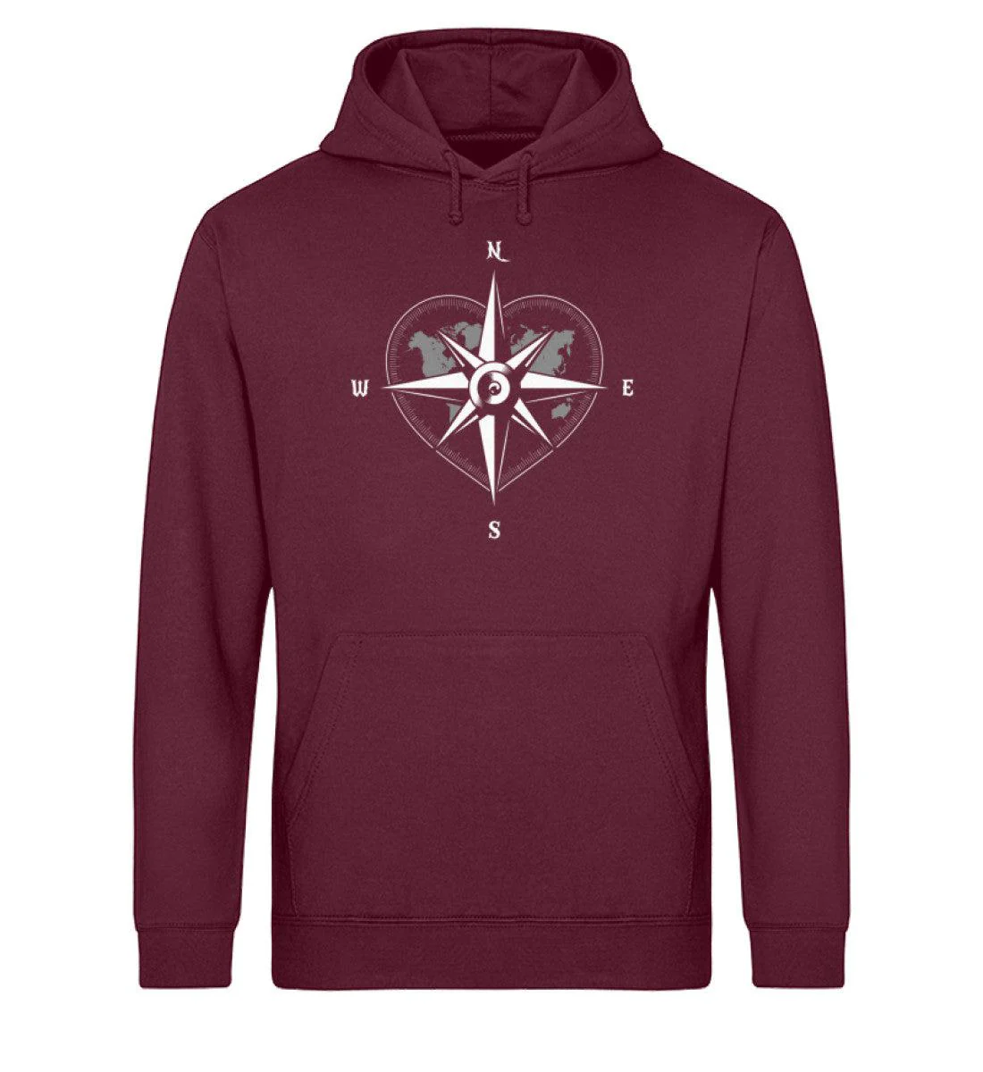 Kompass Herz · Unisex Bio Hoodie - Image 2