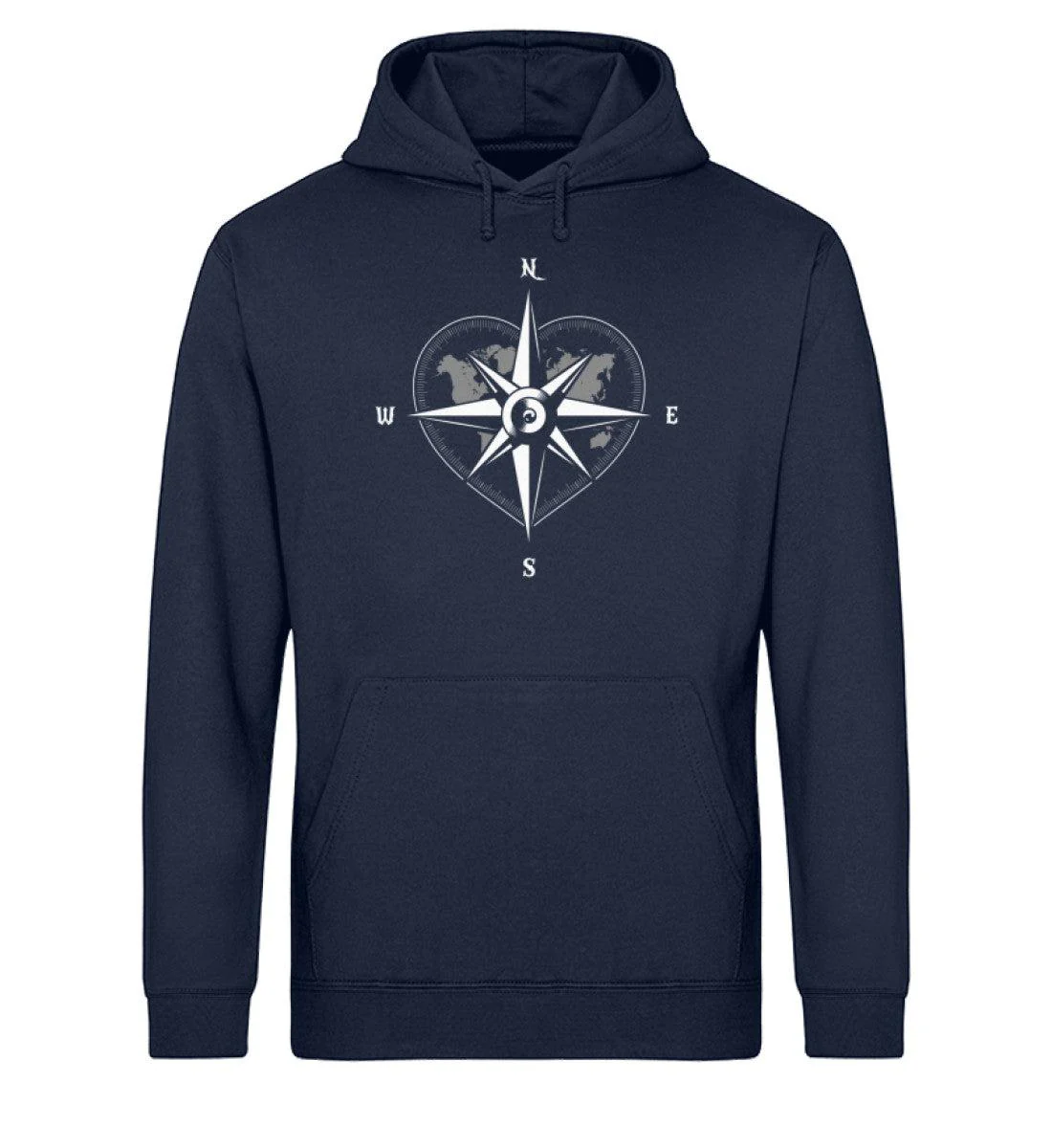 Kompass Herz · Unisex Bio Hoodie - Image 3