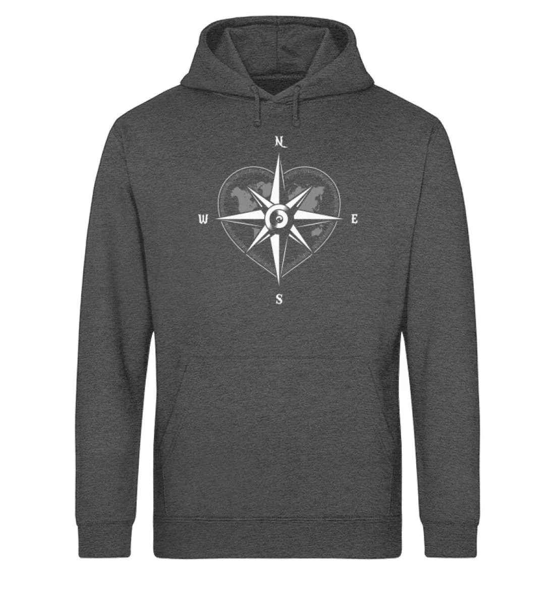 Kompass Herz · Unisex Bio Hoodie - Image 4