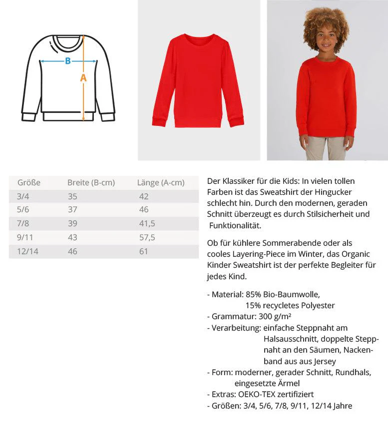 Lebe Lache Lass mich in Ruhe weiß · Kinder Premium Bio Sweatshirt - Image 4