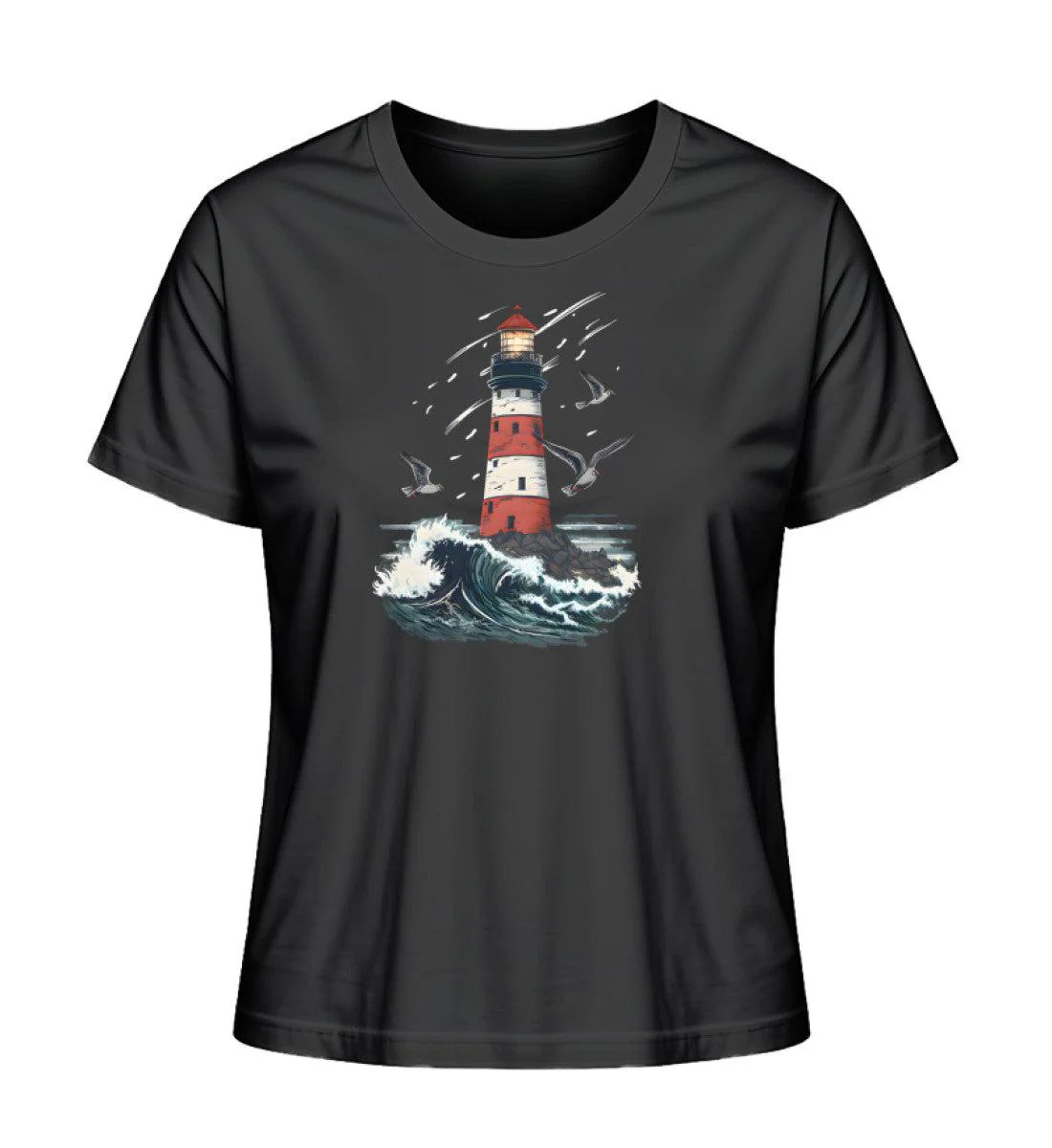Leuchtturm im Sturm · Damen Premium Bio T-Shirt 2.0