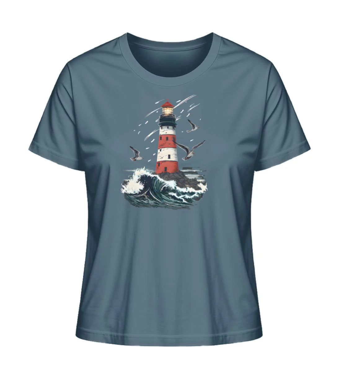 Leuchtturm im Sturm · Damen Premium Bio T-Shirt 2.0 - Image 3