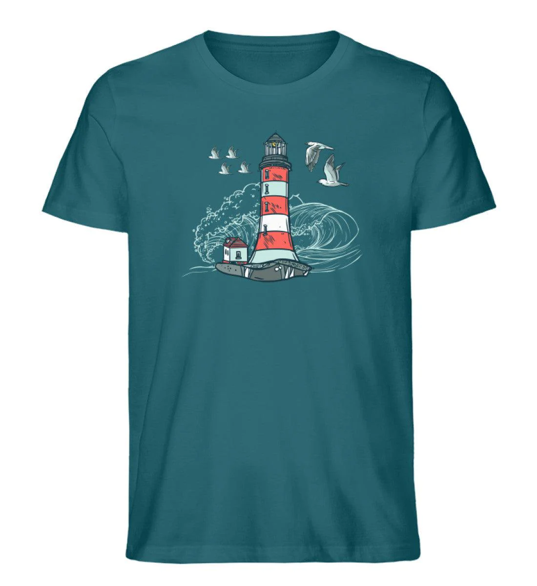 Leuchtturm im Sturm · Herren Premium Bio T-Shirt - Image 6