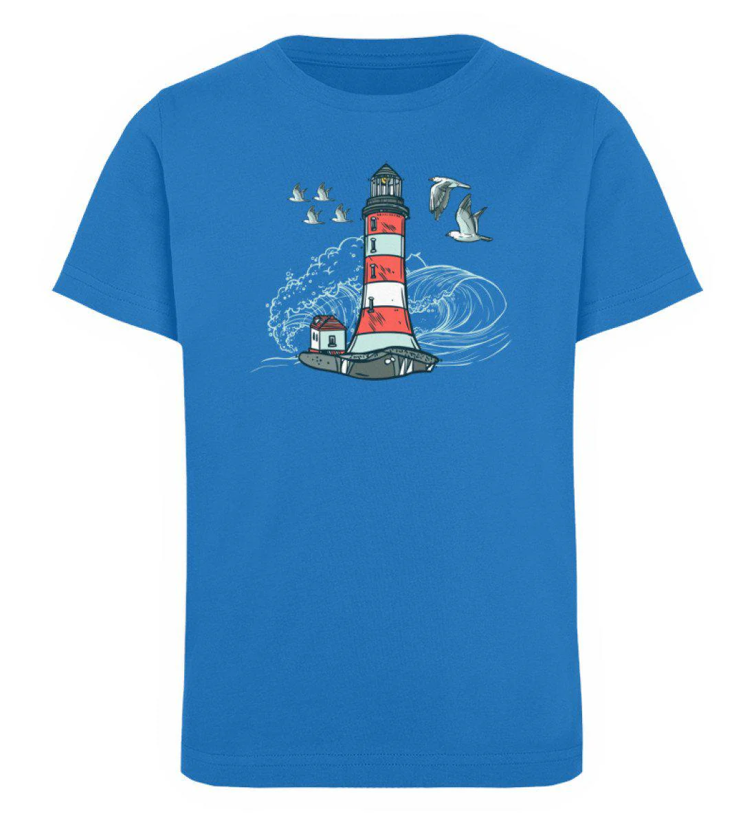Leuchtturm im Sturm · Kinder Premium Bio T-Shirt - Image 4