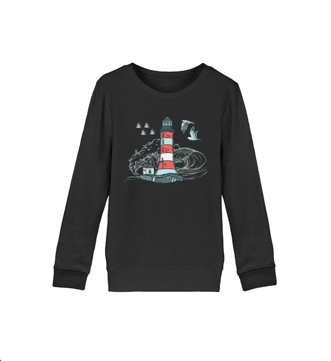 Leuchtturm im Sturm · Kinder Premium Bio Sweatshirt