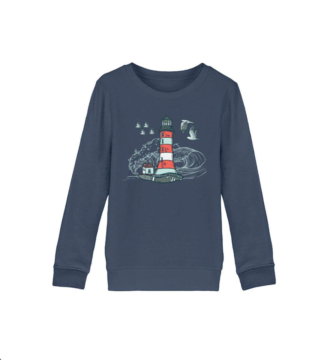 Leuchtturm im Sturm · Kinder Premium Bio Sweatshirt - Image 2