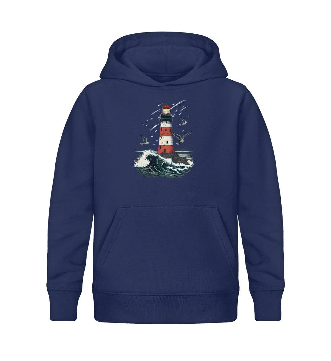 Leuchtturm Wellen · Kinder Premium Bio Hoodie - Image 2