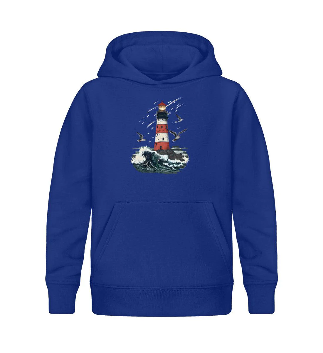 Leuchtturm Wellen · Kinder Premium Bio Hoodie - Image 3