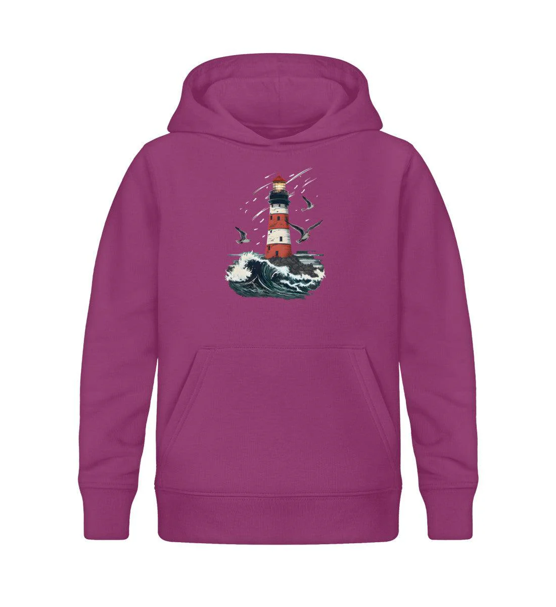 Leuchtturm Wellen · Kinder Premium Bio Hoodie - Image 4