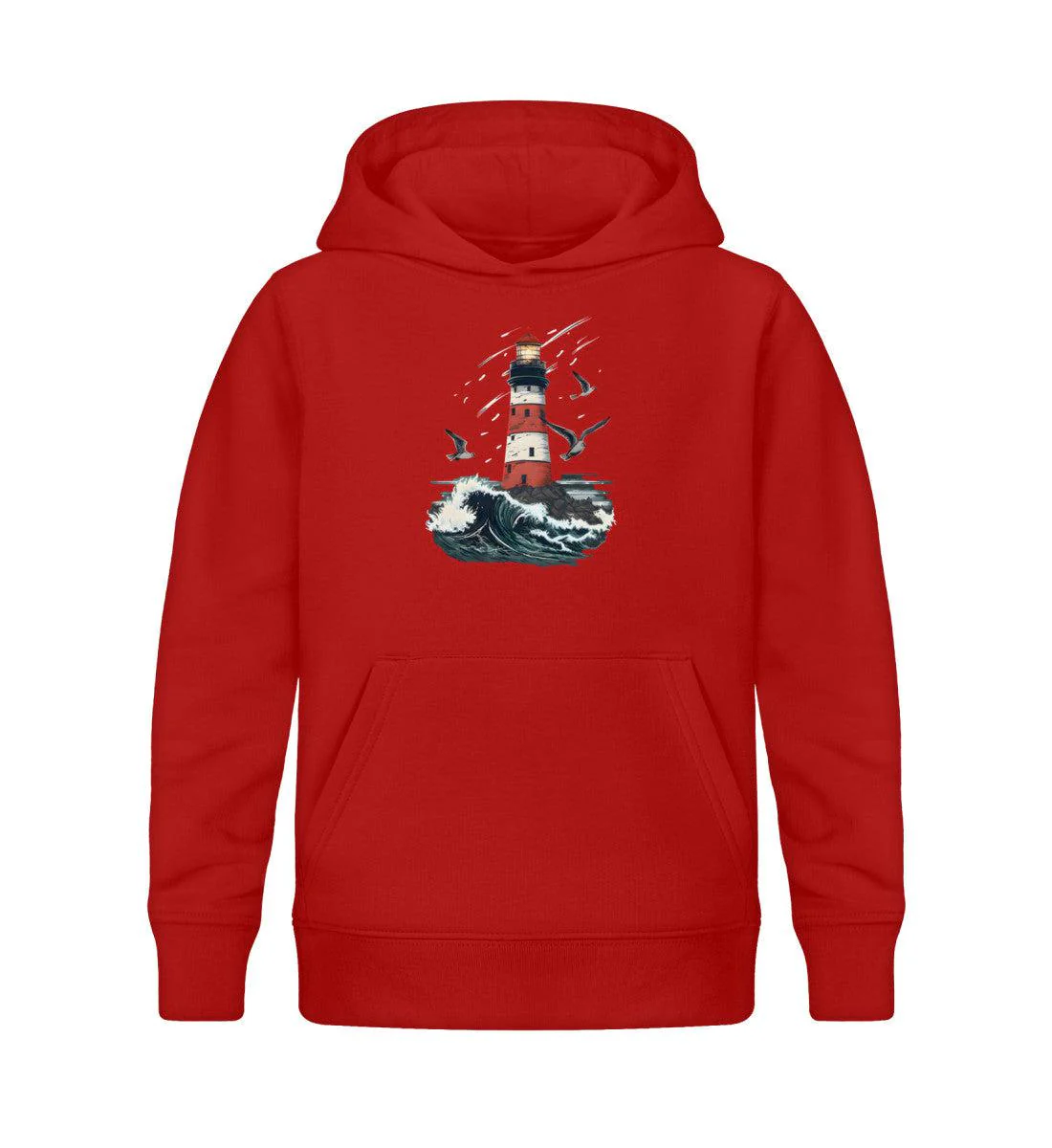 Leuchtturm Wellen · Kinder Premium Bio Hoodie - Image 6