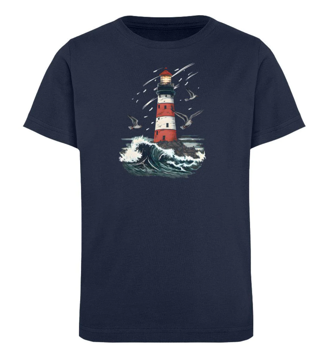 Leuchtturm Wellen · Kinder Premium Bio T-Shirt - Image 2