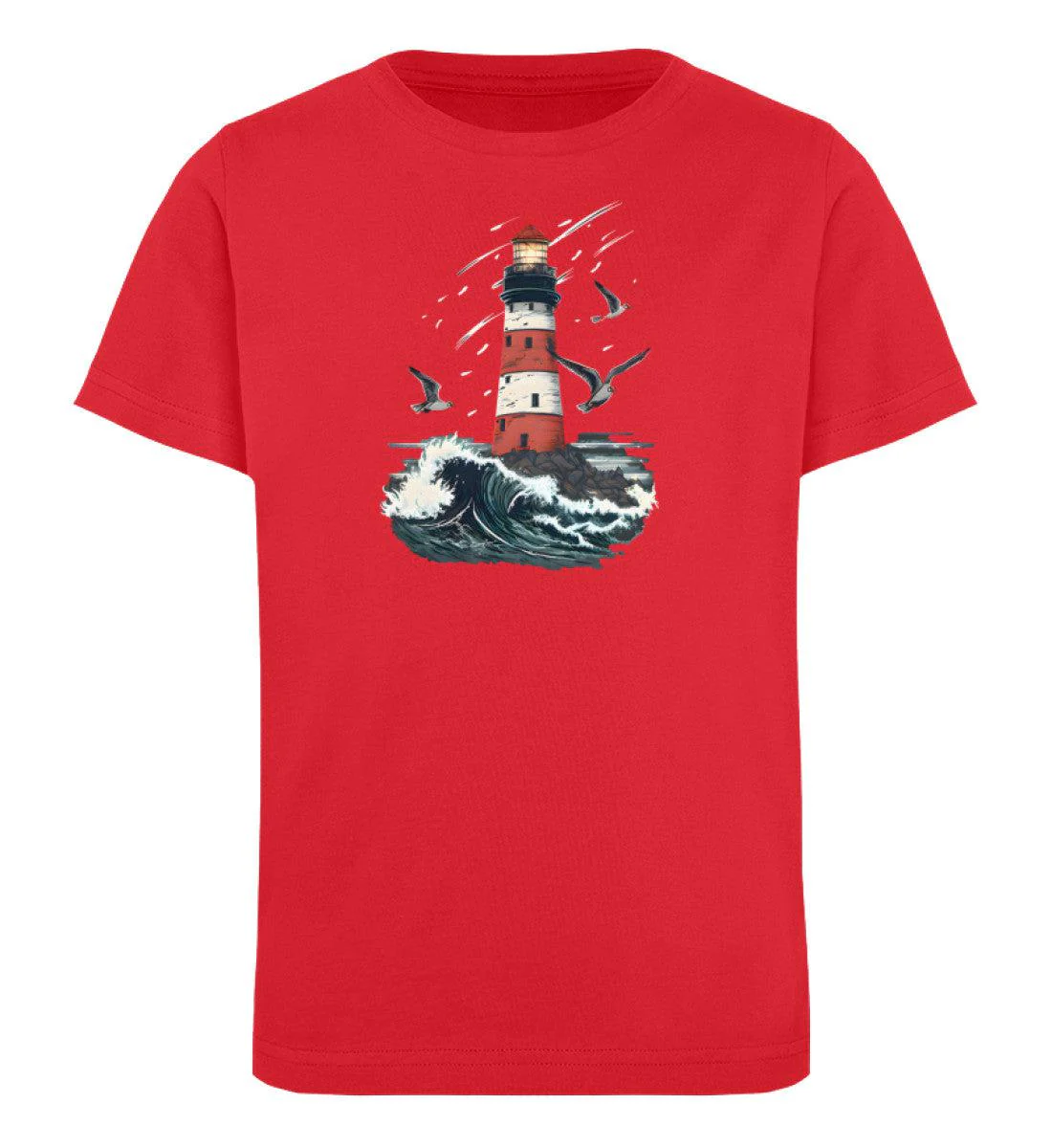 Leuchtturm Wellen · Kinder Premium Bio T-Shirt - Image 3
