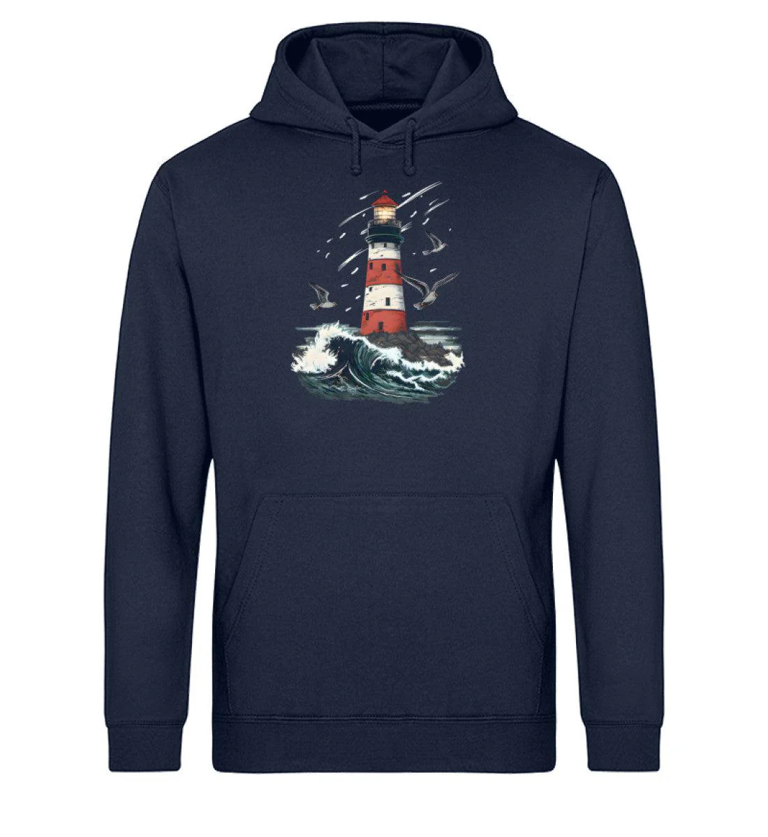 Leuchtturm Wellen · Unisex Bio Hoodie - Image 2