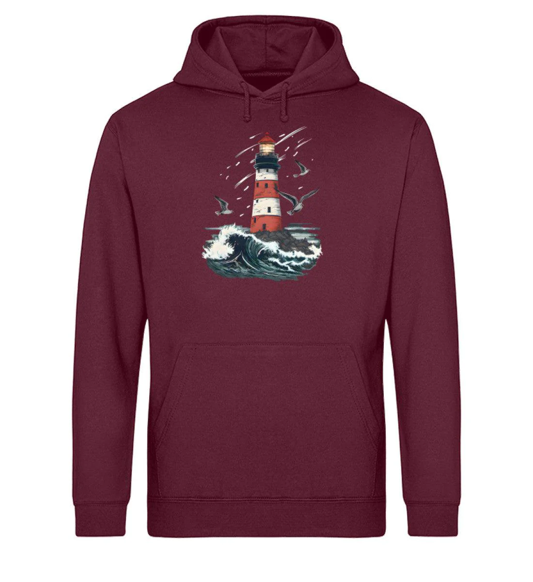 Leuchtturm Wellen · Unisex Bio Hoodie - Image 3