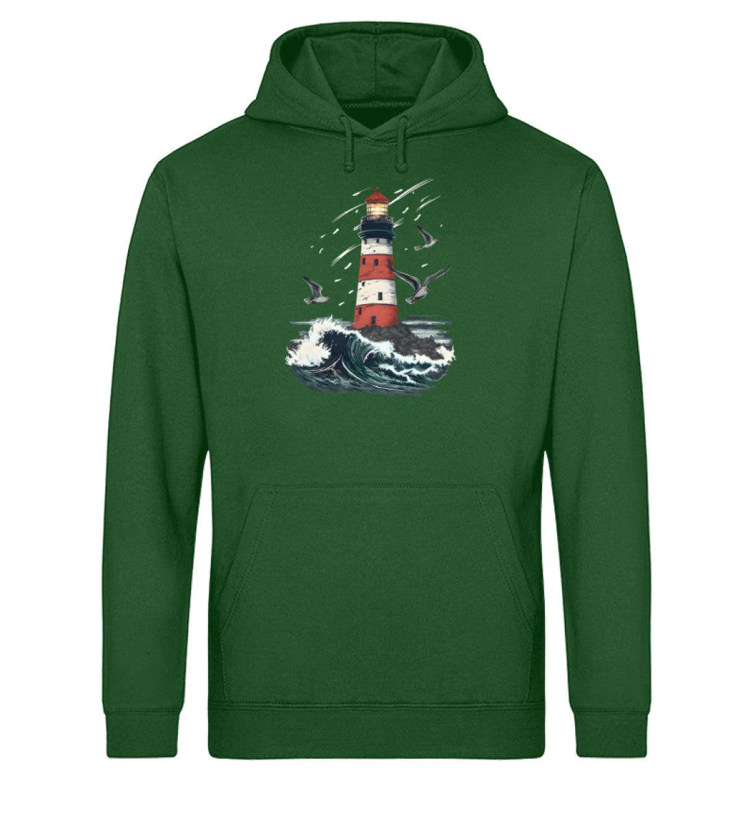 Leuchtturm Wellen · Unisex Bio Hoodie - Image 4