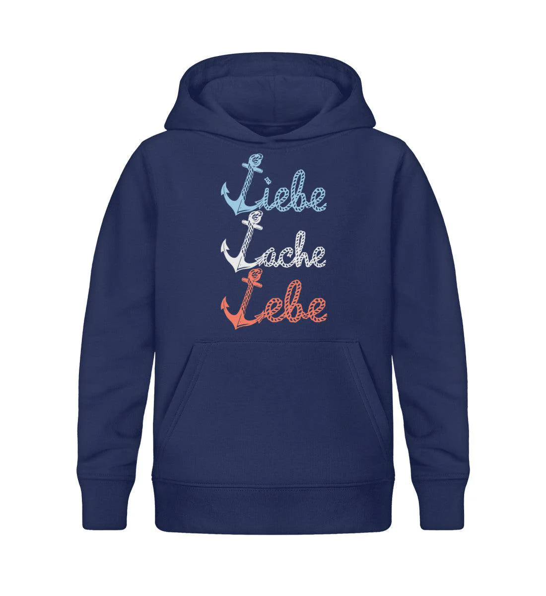 Liebe Lache Lebe   · Kinder Premium Bio Hoodie - Image 2