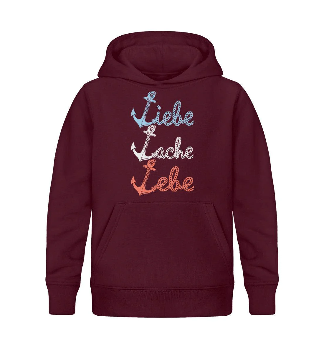 Liebe Lache Lebe   · Kinder Premium Bio Hoodie - Image 4