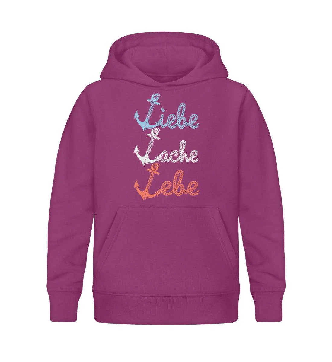 Liebe Lache Lebe   · Kinder Premium Bio Hoodie - Image 5