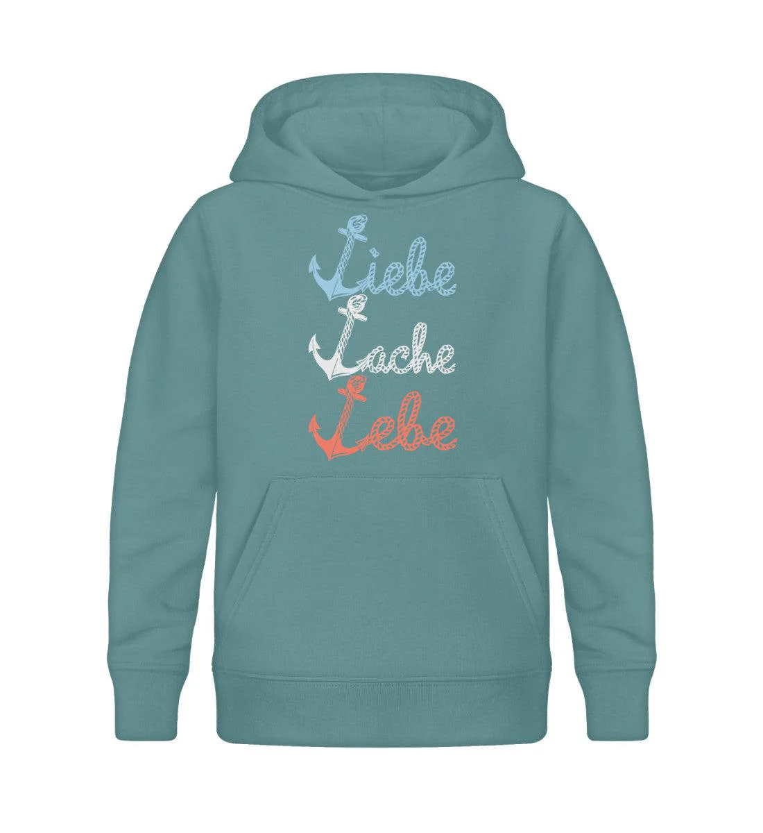 Liebe Lache Lebe   · Kinder Premium Bio Hoodie - Image 6