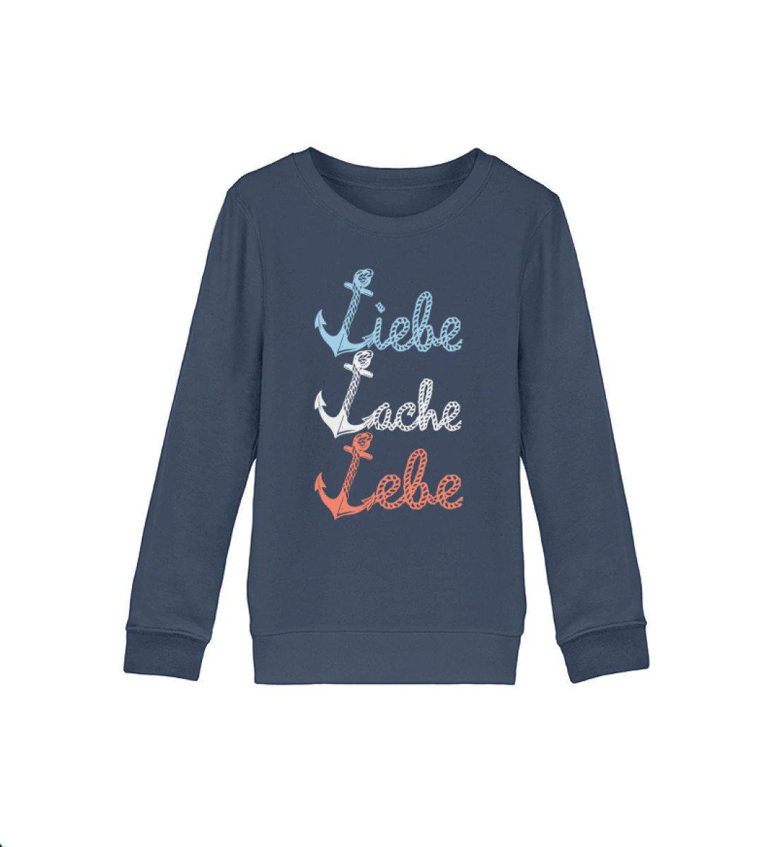 Liebe Lache Lebe · Kinder Premium Bio Sweatshirt - Image 2
