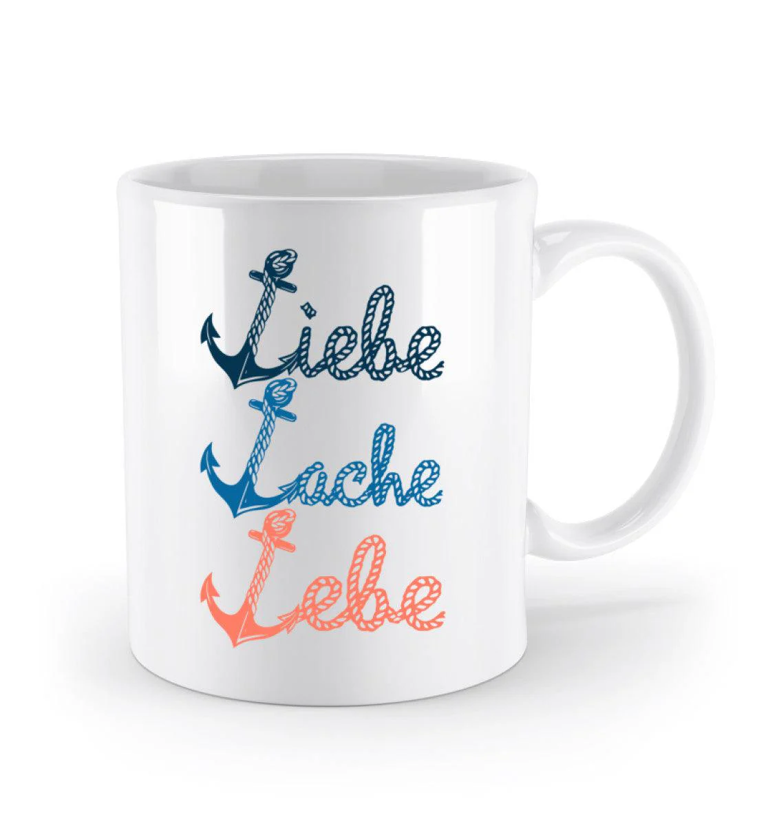 Liebe Lache Lebe · Keramik Tasse weiß - Image 2