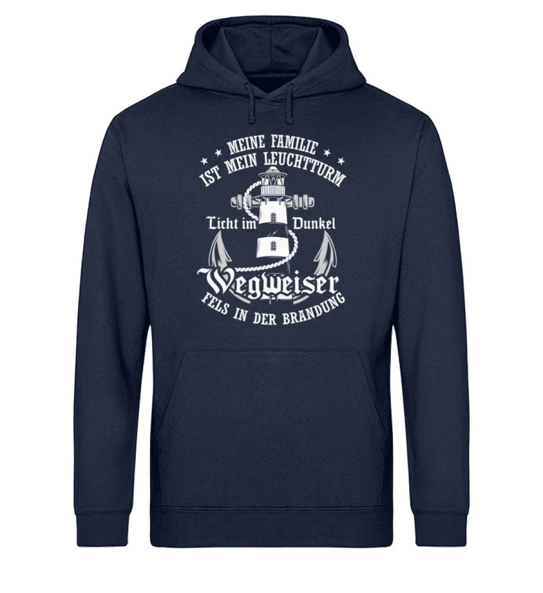 Meine Familie ist mein Leuchtturm · Unisex Bio Hoodie - Image 2